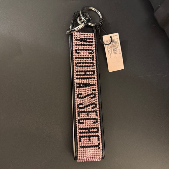 Victoria's Secret Accessories - Brand NEW limited edition pink Victoria Secret rhinestone keychain wristlet